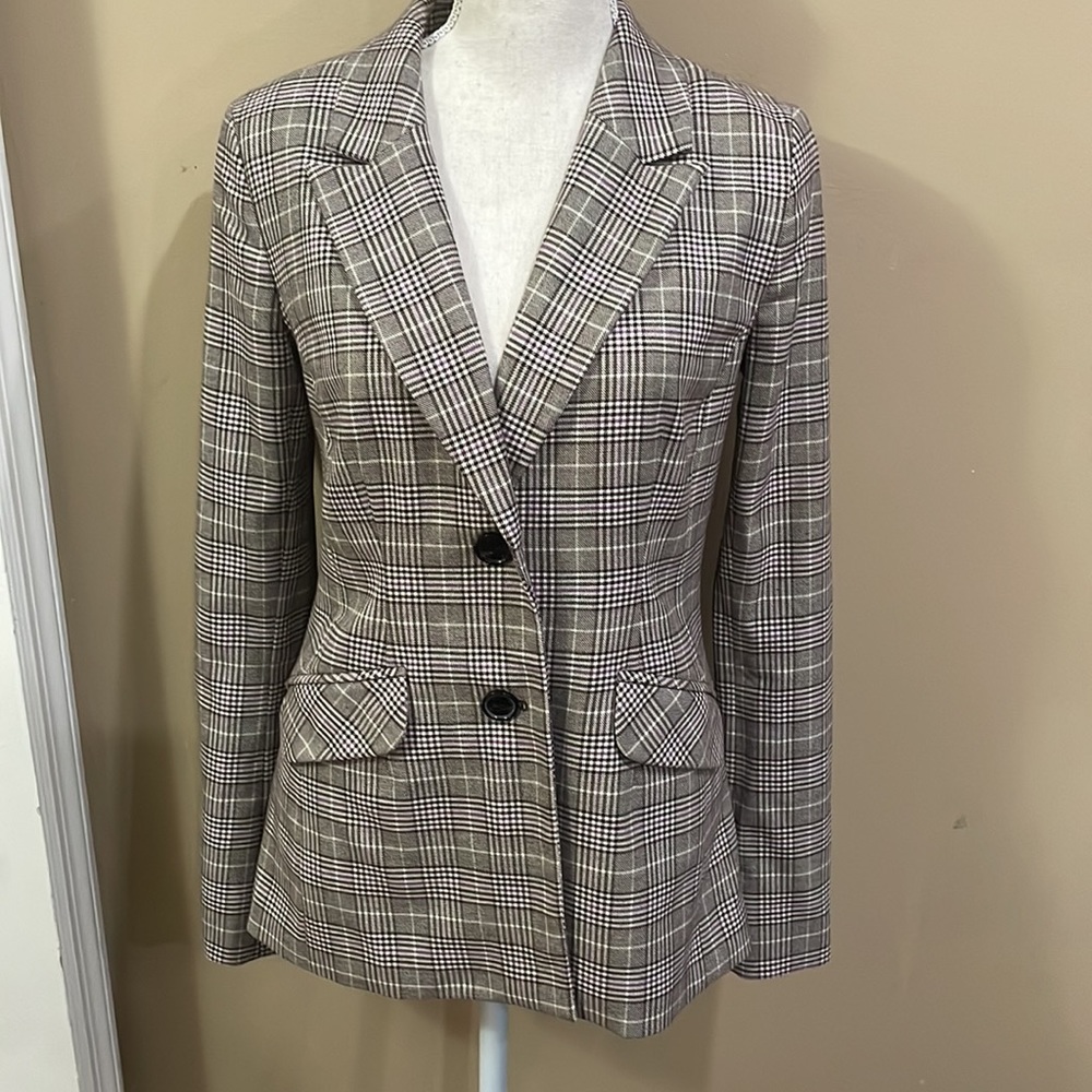 Halogen Brown Plaid Blazer